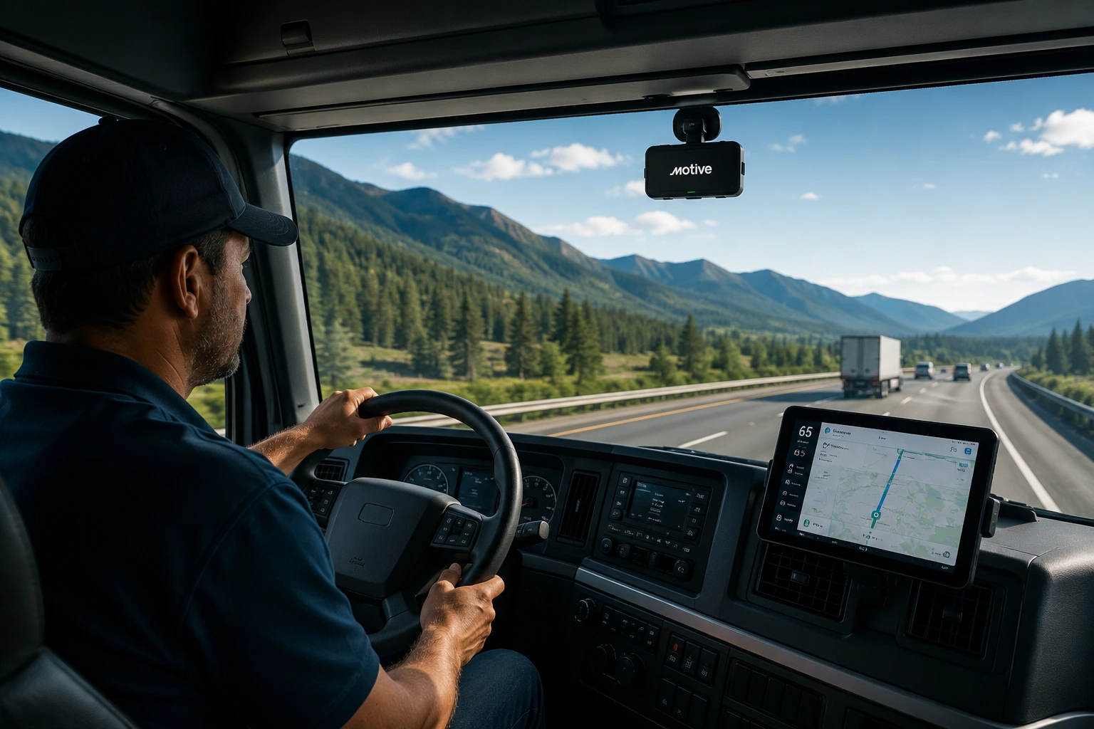 Telematics device in a commercial truck